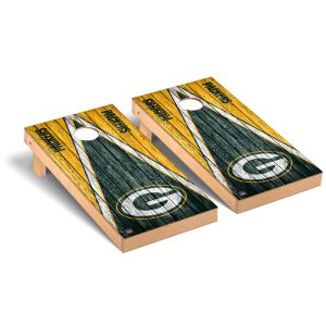 Green Bay Packers 2′ x 4′ Triangle Weathered Regulation Cornhole Board Set