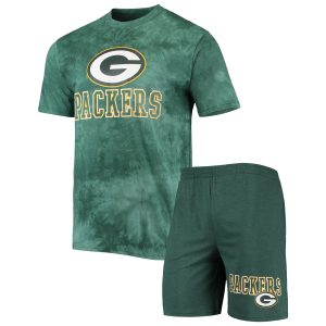 Green Bay Packers Concepts Sport Billboard T-Shirt & Shorts Set – Green