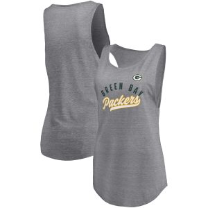 Green Bay Packers Women’s Quality Time Scoop Neck Tri-Blend Tank Top