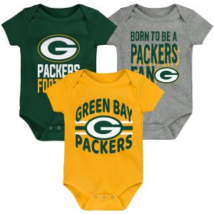 Green Bay Packers Newborn & Infant 3rd Down & Goal Three-Piece Bodysuit Set